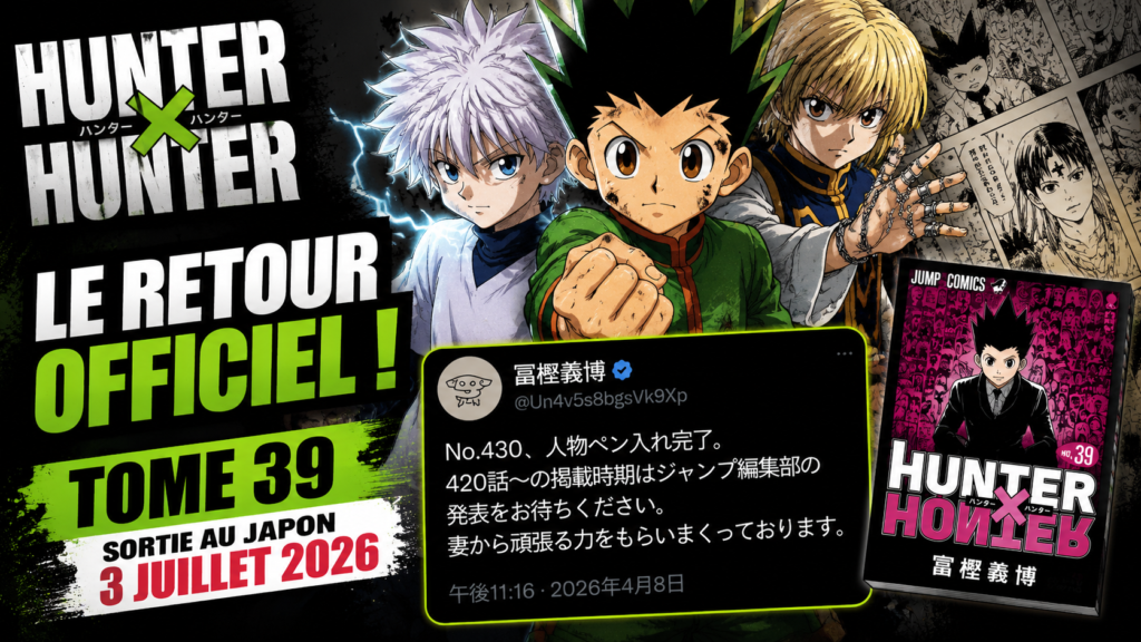 Retour tant attendu de Hunter x Hunter : Tome 39 annoncé
