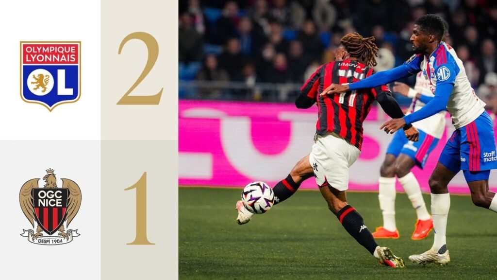 Lyon leader de Ligue 1 après sa victoire sur Nice